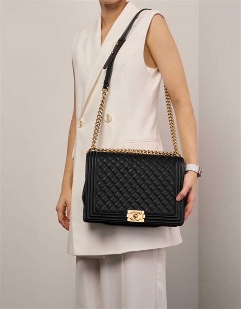 chanel boy black and gold purse new|coco chanel boyfriend bag.